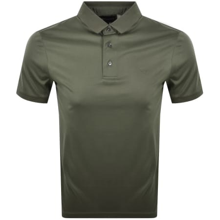Product image for Emporio Armani Short Sleeved Polo T Shirt Green