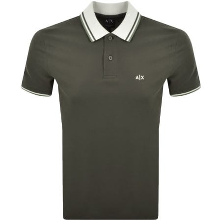 Product image for Armani Exchange Slim Fit Polo T Shirt Green