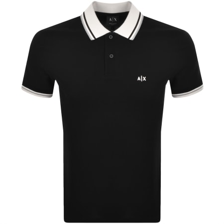 Product image for Armani Exchange Slim Fit Polo T Shirt Black