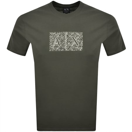Product image for Armani Exchange Slim Fit Crew Neck T Shirt Green