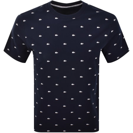 Product image for Lacoste Crocodile Print T Shirt Navy