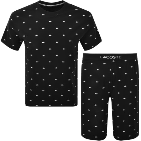 Product image for Lacoste Crocodile Print Lounge Set Black