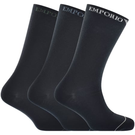 Product image for Emporio Armani 3 Pack Socks Navy