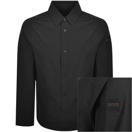 Product image for BOSS Leldon Long Sleeved Overshirt Black