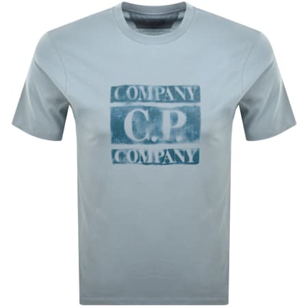 Product image for CP Company Logo T Shirt Silver Blue