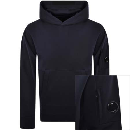 Product image for CP Company Diagonal Raised Hoodie Navy