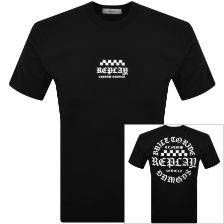 Product image for Replay Logo T Shirt Black