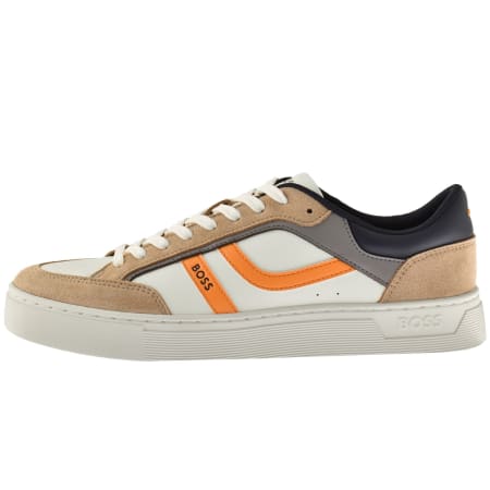 Product image for BOSS Rhys Tennis Trainers Beige