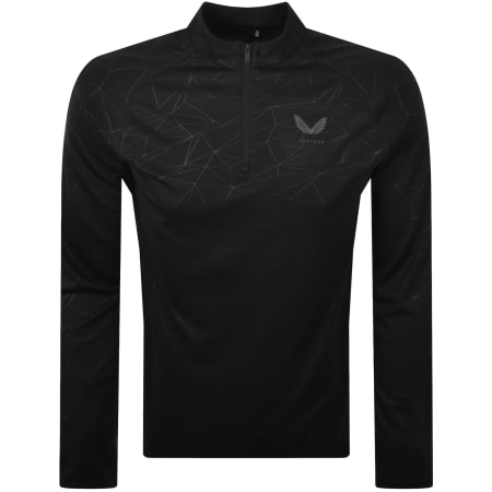 Product image for Castore Lightweight Quarter Zip T Shirt Black