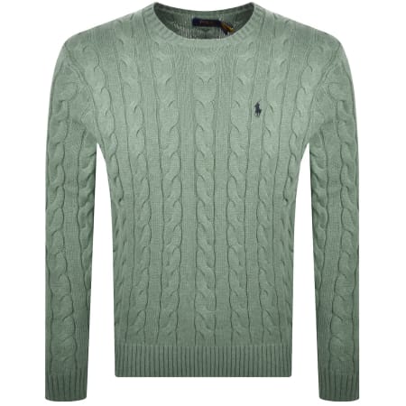 Product image for Ralph Lauren Driver Crew Neck Knit Jumper Green