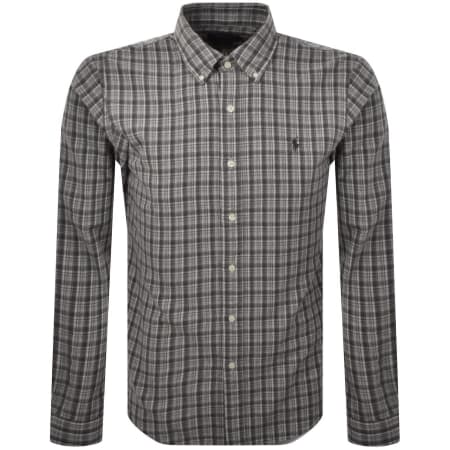 Product image for Ralph Lauren Long Sleeve Check Shirt Grey