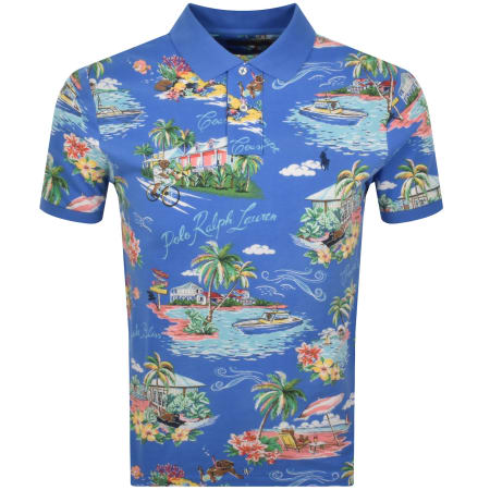 Product image for Ralph Lauren Bahamas Bear Polo T Shirt Blue