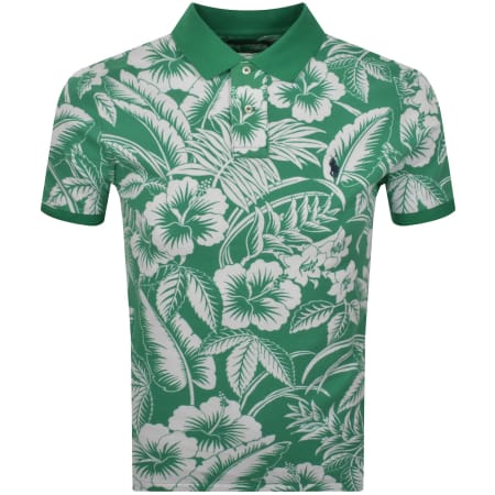 Product image for Ralph Lauren Floral Polo T Shirt Green