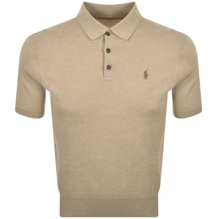Product image for Ralph Lauren Knit Polo T Shirt Brown