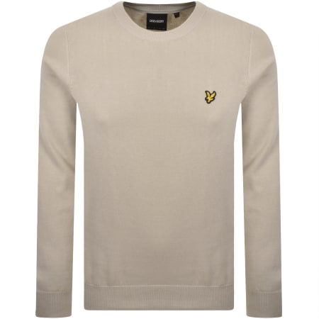 Product image for Lyle And Scott Cotton Knitted Jumper Beige