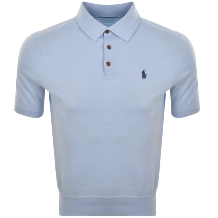 Product image for Ralph Lauren Knit Polo T Shirt Blue