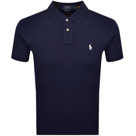 Product image for Ralph Lauren Custom Slim Polo T Shirt Navy