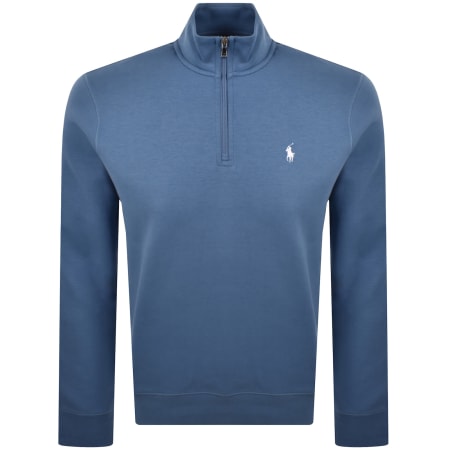 Product image for Ralph Lauren Quarter Zip Sweatshirt Blue