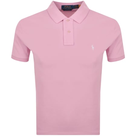 Product image for Ralph Lauren Custom Slim Polo T Shirt Pink