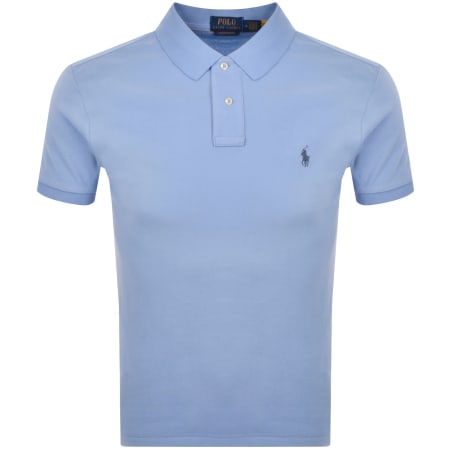 Product image for Ralph Lauren Custom Slim Polo T Shirt Blue