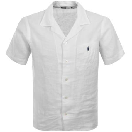 Product image for Ralph Lauren Linen Short Sleeve Shirt White