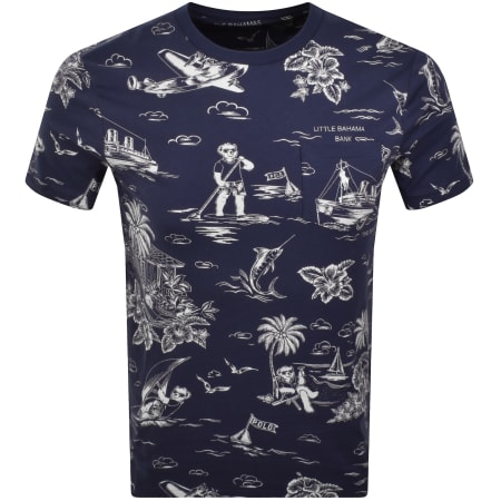Product image for Ralph Lauren Bear Print T Shirt Navy