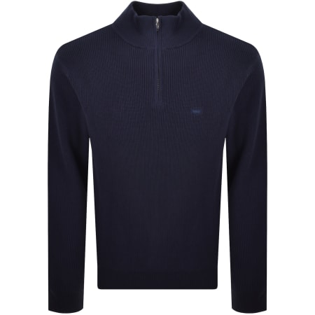 Product image for Levis Housemark Quarter Zip Sweatshirt Navy