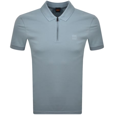 Product image for BOSS Passerzip Polo T Shirt Blue