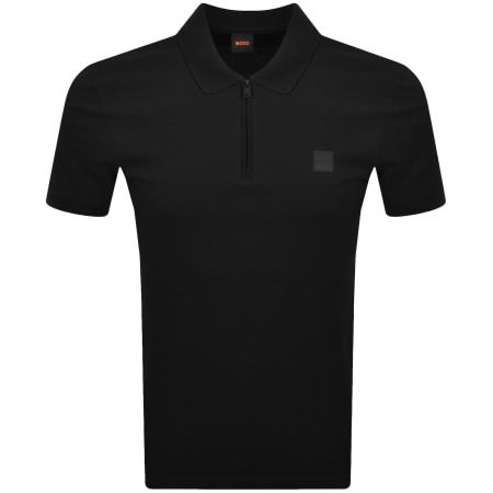 Product image for BOSS Passerzip Polo T Shirt Black