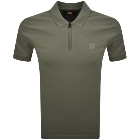 Product image for BOSS Passerzip Polo T Shirt Green