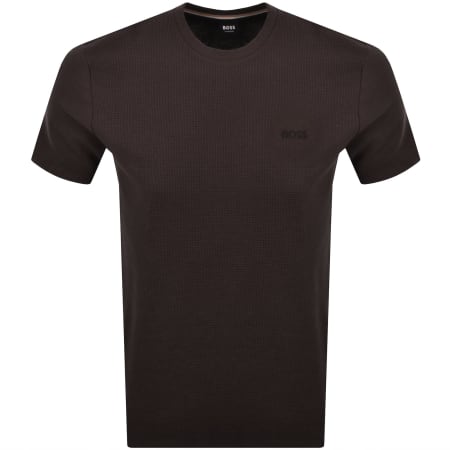 Product image for BOSS Waffle T Shirt Dark Brown