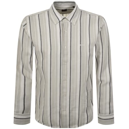 Product image for BOSS Ricoplus M Linen Shirt Grey