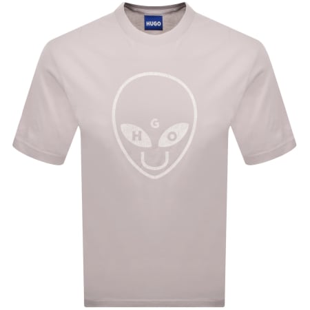 Product image for HUGO Blue Nalien Logo T Shirt Pastel Purple