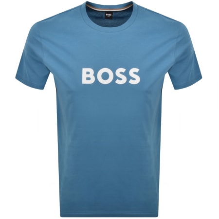 Product image for BOSS Beachwear Logo T Shirt Blue