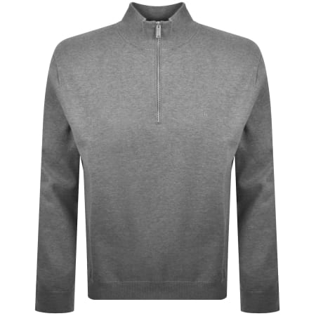 Product image for Calvin Klein Quarter Zip Jumper Grey