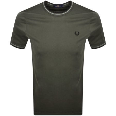 Product image for Fred Perry Twin Tipped T Shirt Field Green
