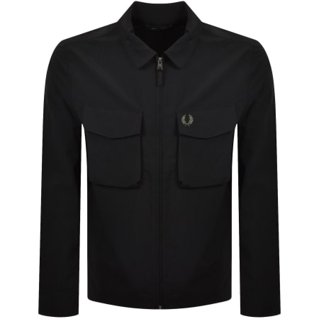 Product image for Fred Perry Ripstop Pocket Overshirt Black