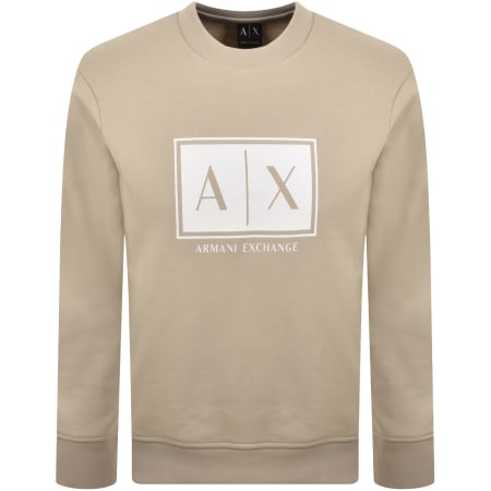 Product image for Armani Exchange Logo Sweatshirt Beige