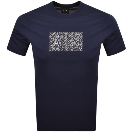Product image for Armani Exchange Slim Fit Crew Neck T Shirt Blue