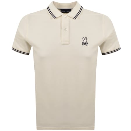 Product image for Psycho Bunny Sayer Pique Polo T Shirt Cream