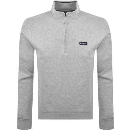 Product image for Hackett Half Zip Sweatshirt Grey
