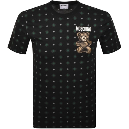 Product image for Moschino Small Teddy Logo T Shirt Black