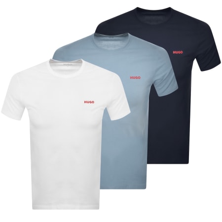 Product image for HUGO 3 Pack Crew Neck T Shirts