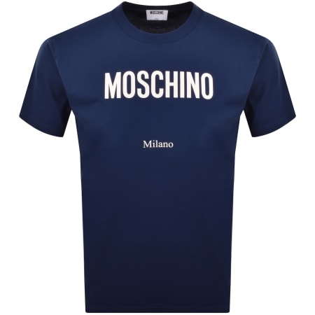 Product image for Moschino Milano Logo T Shirt Blue