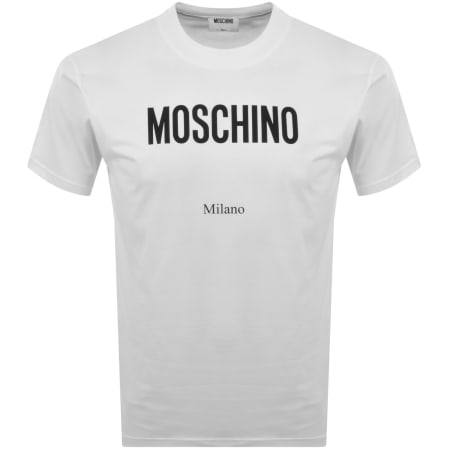Product image for Moschino Milano Logo T Shirt White