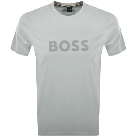 Product image for BOSS Beachwear Logo T Shirt Light Grey