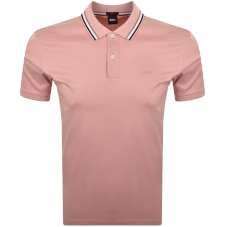 Product image for BOSS Penrose 38 Polo T Shirt Light Pink