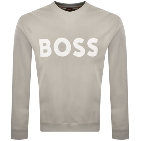 Product image for BOSS We Basic Crew Neck Sweatshirt Open Grey