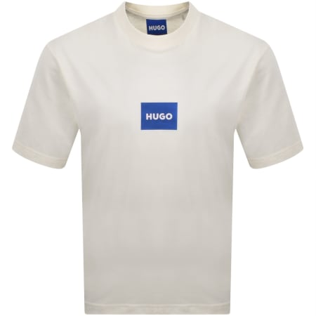 Product image for HUGO Blue Nayonix Logo T Shirt Cream