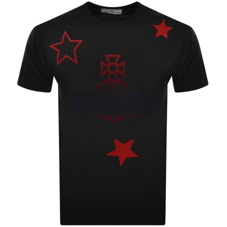 Product image for Vivienne Westwood Orb And Stars T Shirt Black